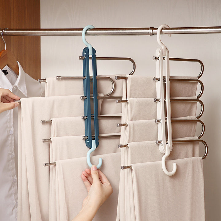 Folding multifunctional multi-layer pants rack