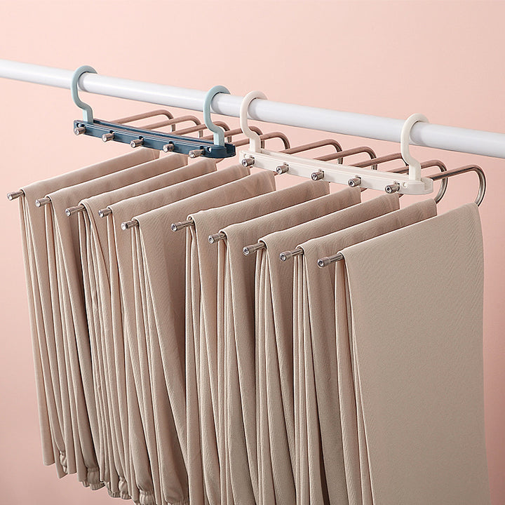 Folding multifunctional multi-layer pants rack