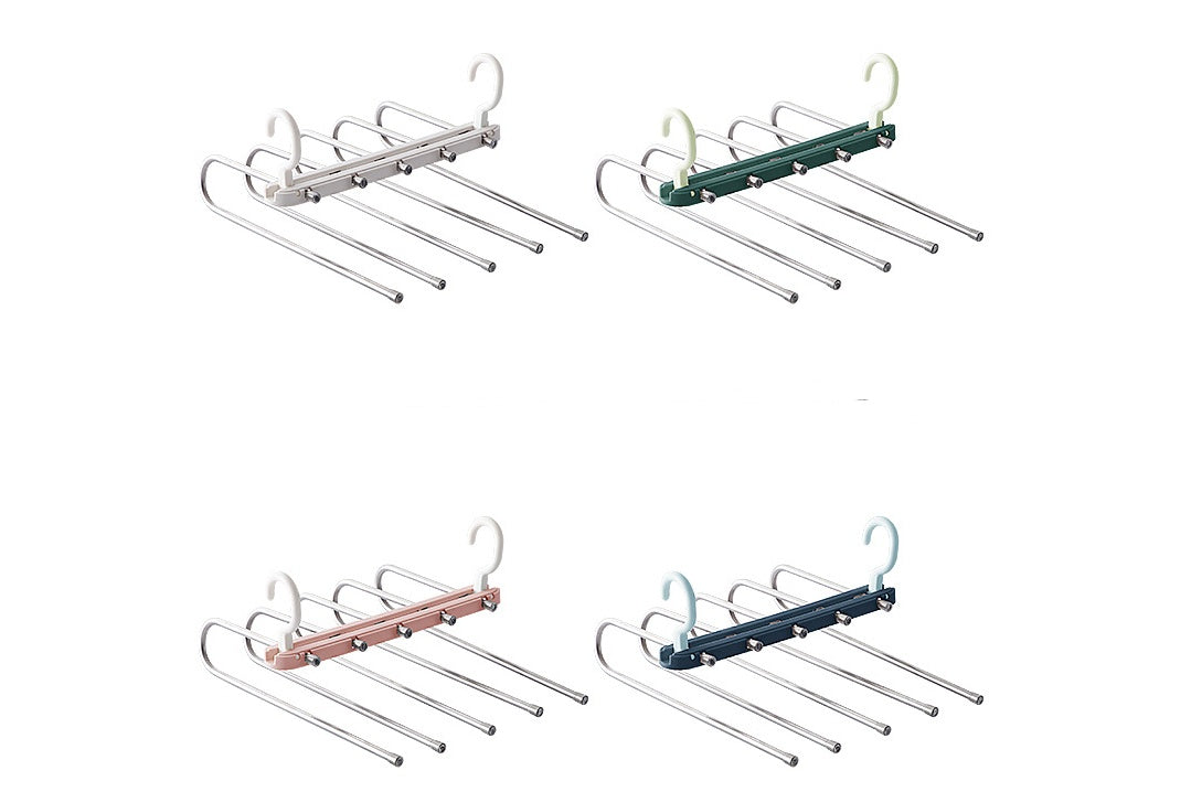 Folding multifunctional multi-layer pants rack