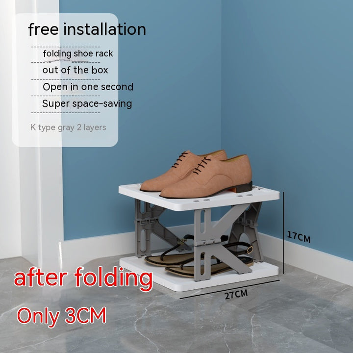 Plastic Installation-free Shoe Rack Storage Shoe Rack Folding Shoe Cabinet